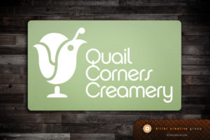 Quail Corners Creamery small business logo design Raleigh NC