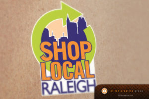 Shop Local Raleigh logo design NC