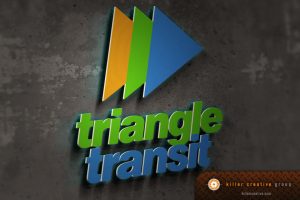 Triangle Transit rebranding logo design raleigh nc