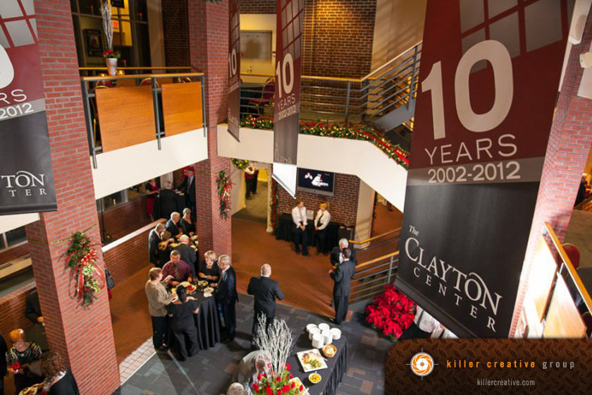 clayton center interior vinyl banner design raleigh nc