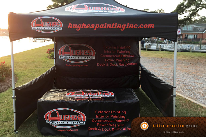 branded tent and trade show graphics
