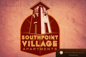 Southpoint Village Apartments real estate logo design raleigh nc