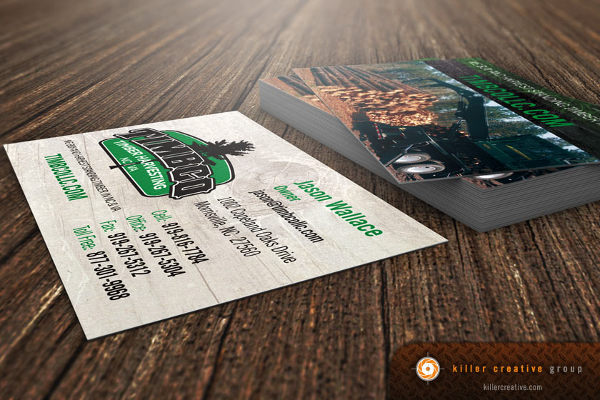 Timbco business cards design printing raleigh nc